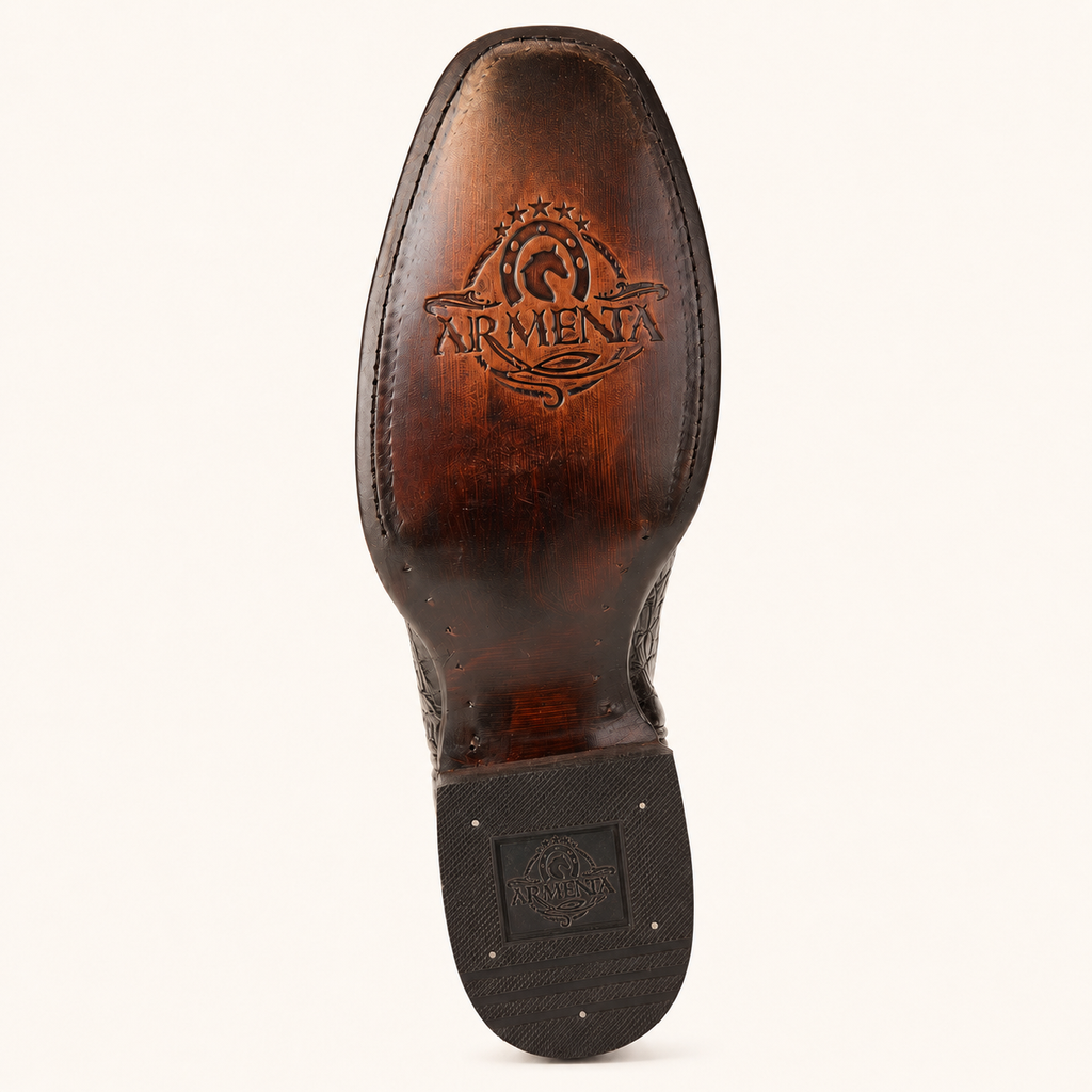 Black Crocodile Embossed Rio Bravo Boot — Armenta