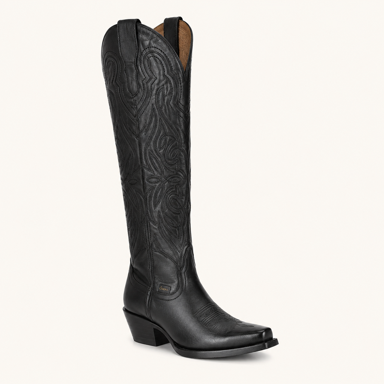 Black High Boot with Catrina Zipper — Cruzalta