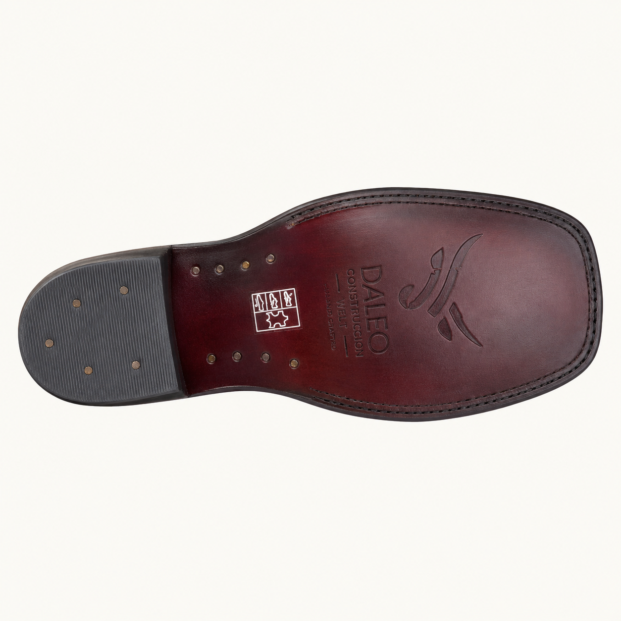 Cognac High Boot with Gold Caramel Embroidery — Daleo