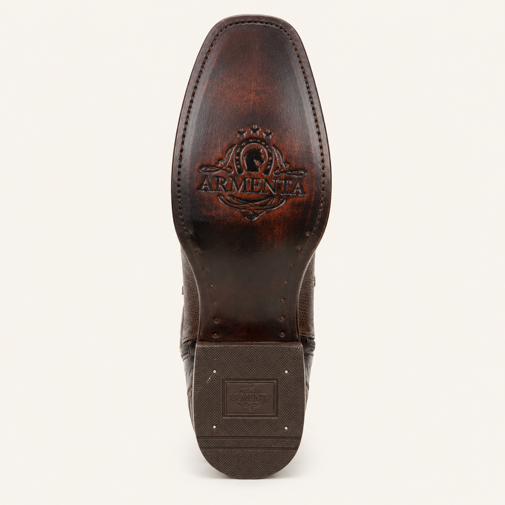Bota Lizard Grabado Coñac Lagarto — Armenta