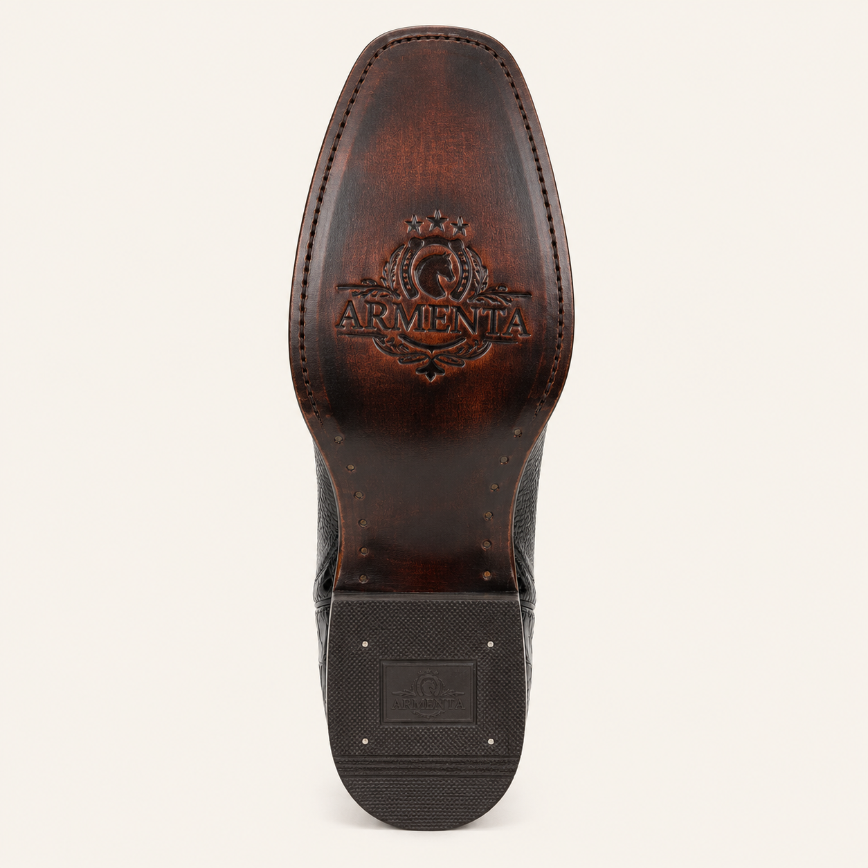 Obsidian Black Crocodile Embossed Boot — Armenta
