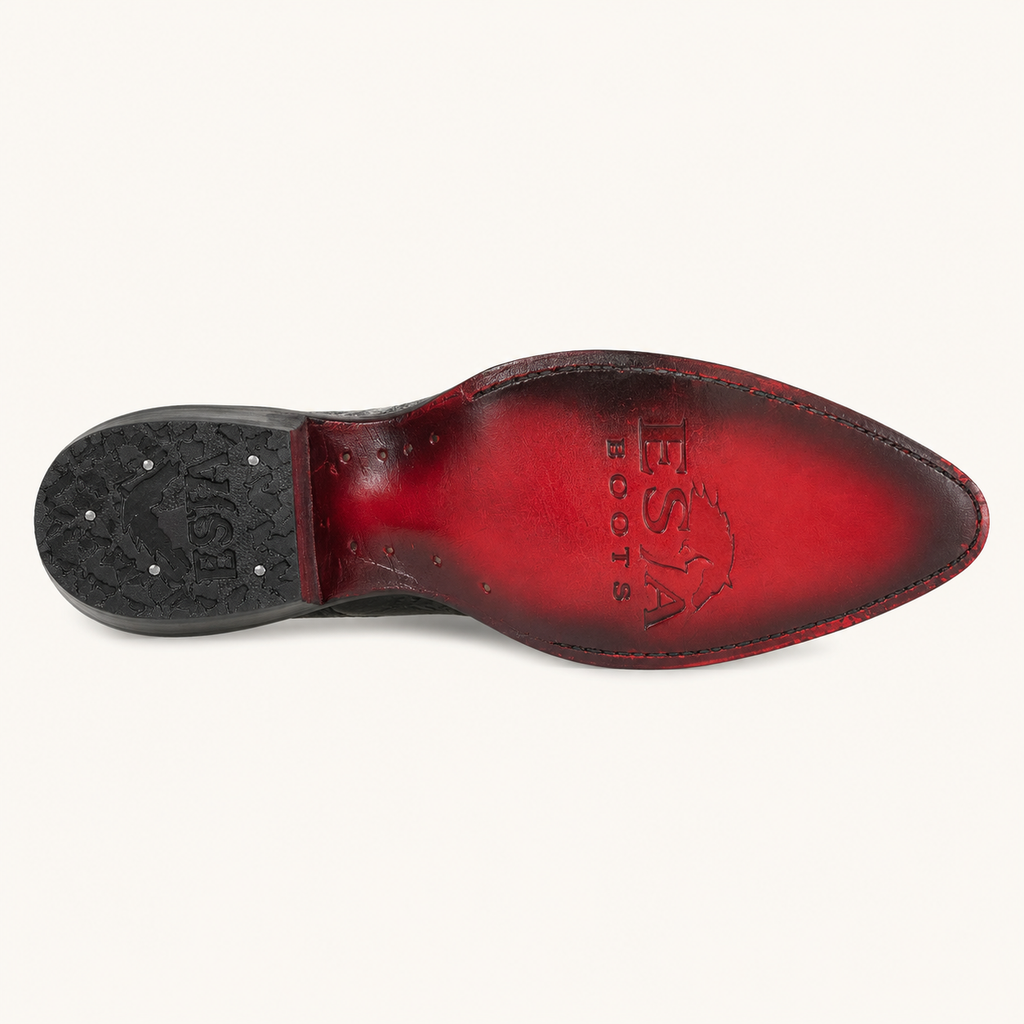 Bota Alta Negra Remaches Obsidiana — Esja Boots