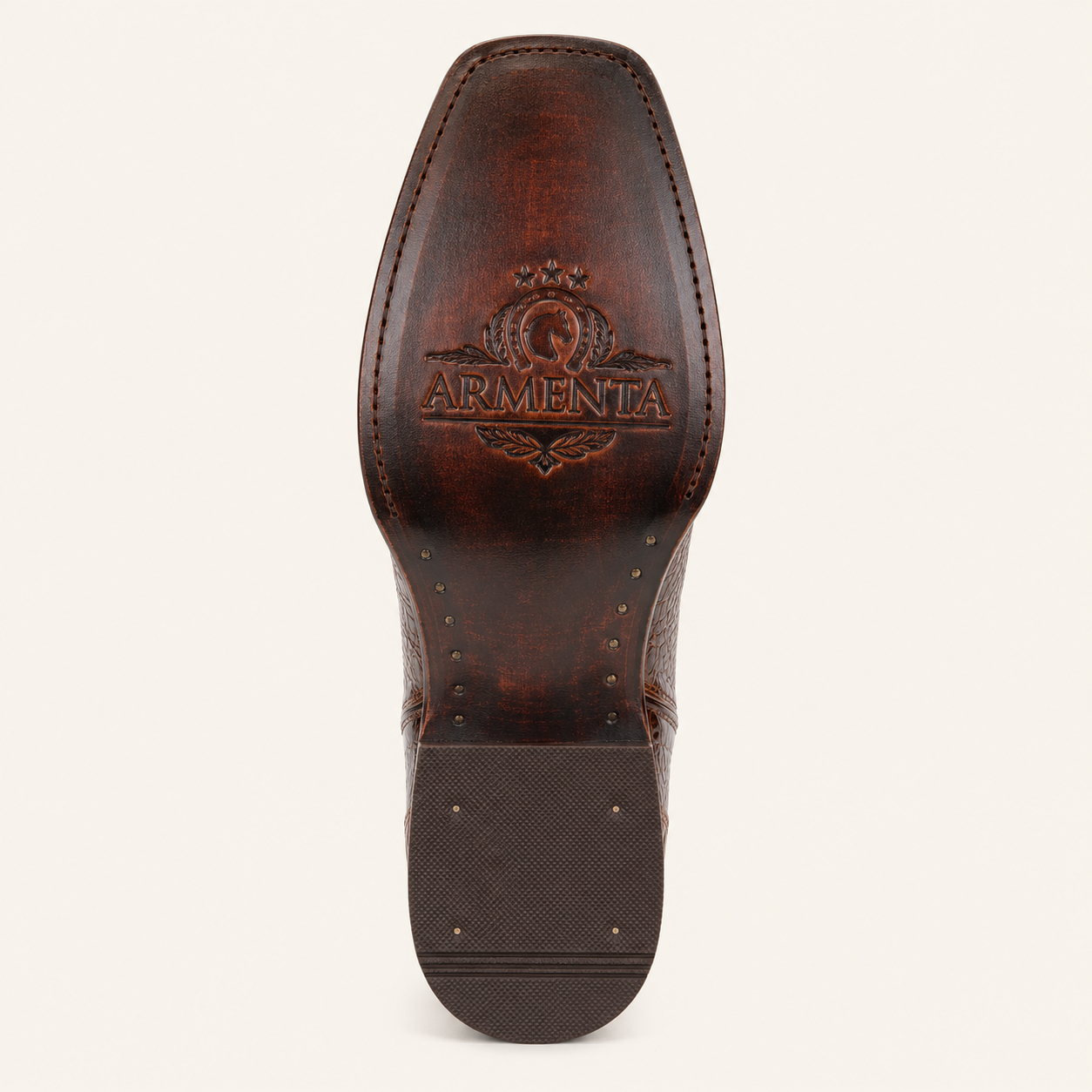 Cognac Cinnamon Crocodile-Embossed Boot — Armenta
