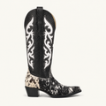 Bota Pelo de Vaca Overlay Blanco Pinta — Forajidas
