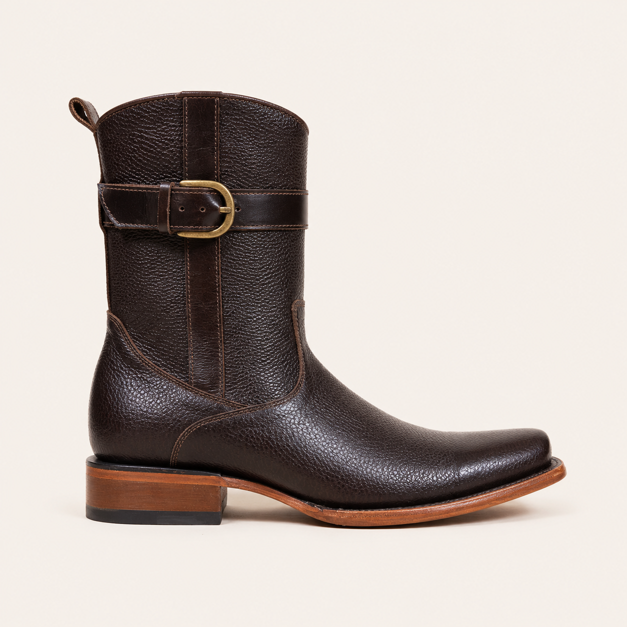 Dubai Chocolate Buckle Boot — Cruzalta