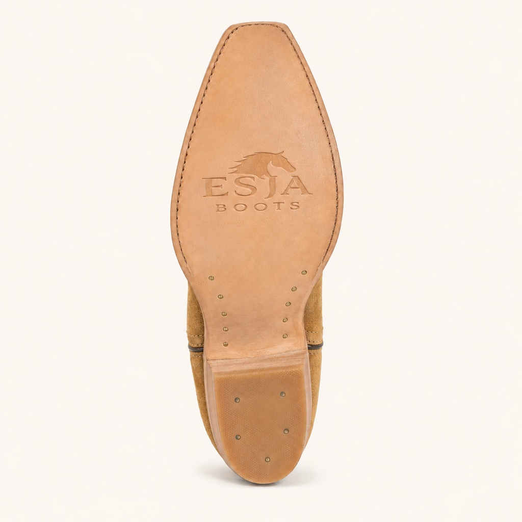 Camel Honey Suede High Boot — Esja Boots