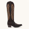 Bota Alta Café Bordado Rayo — Esja Boots