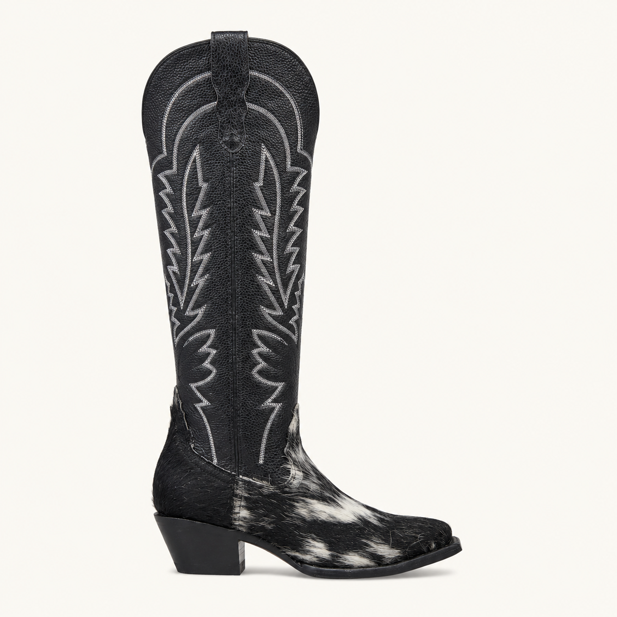 Crossalta — Black Hair-On-Hide Night Boot