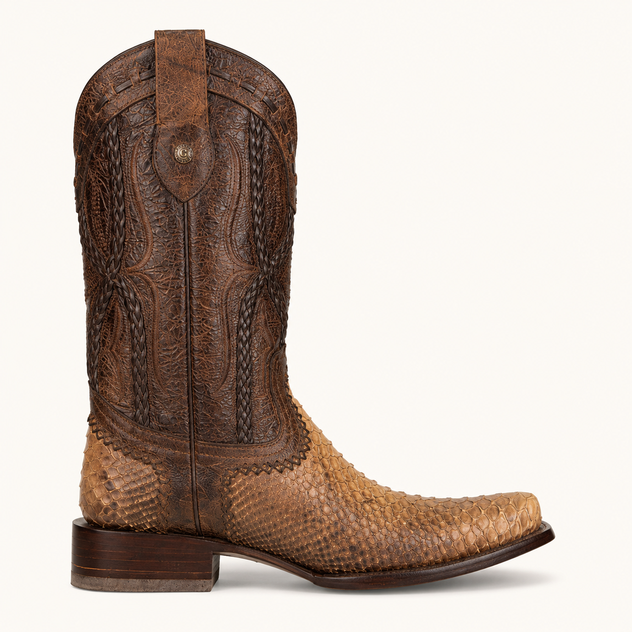 Python Nubuck Desert Sand Boot — Cabrera