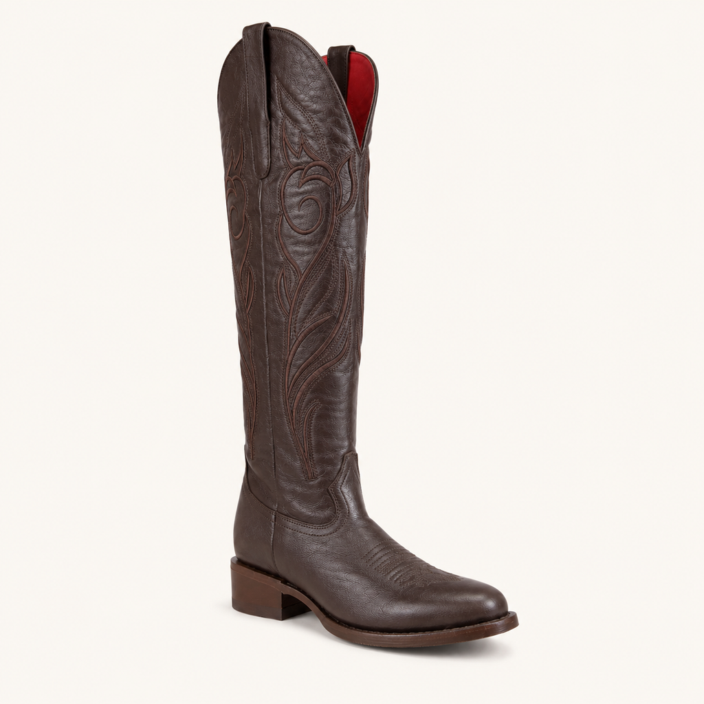 Bota Vaquera Alta Café Herencia — Virus Western Ladies