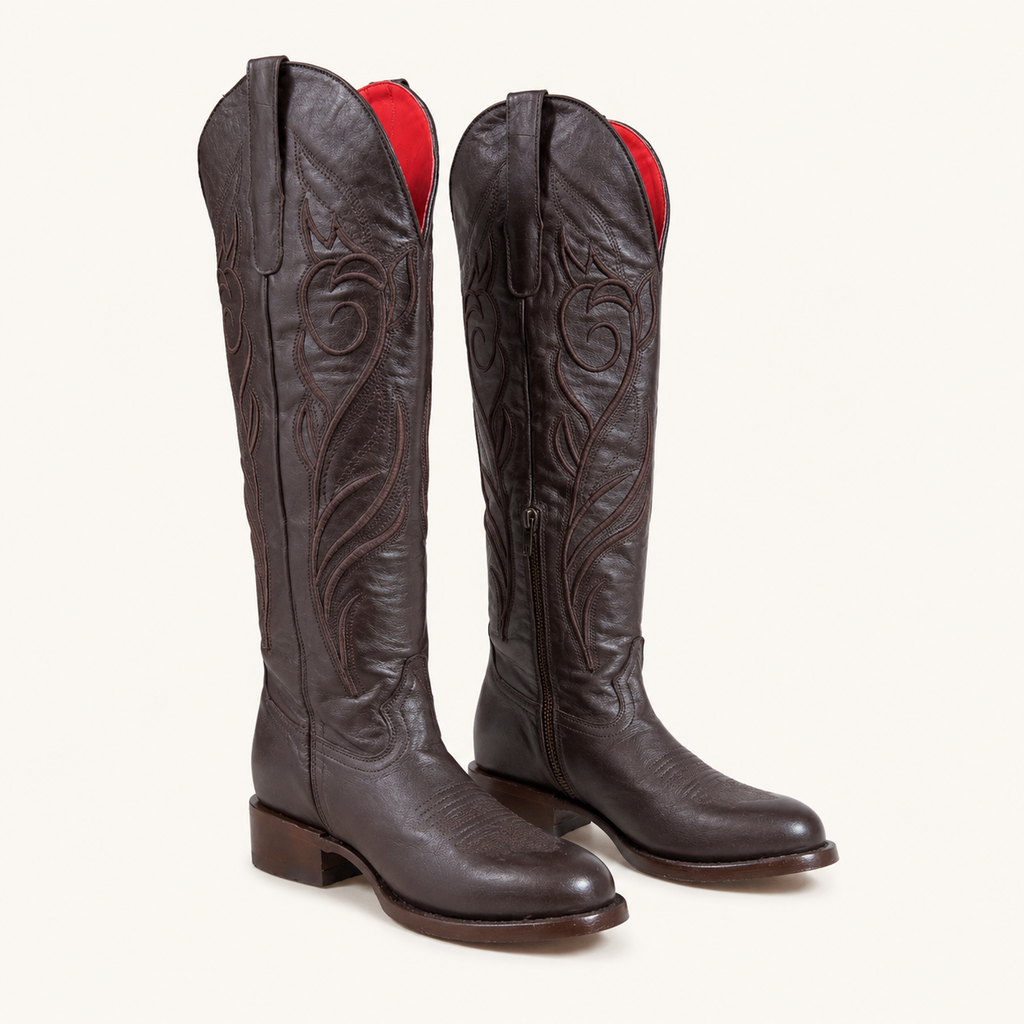 Bota Vaquera Alta Café Herencia — Virus Western Ladies