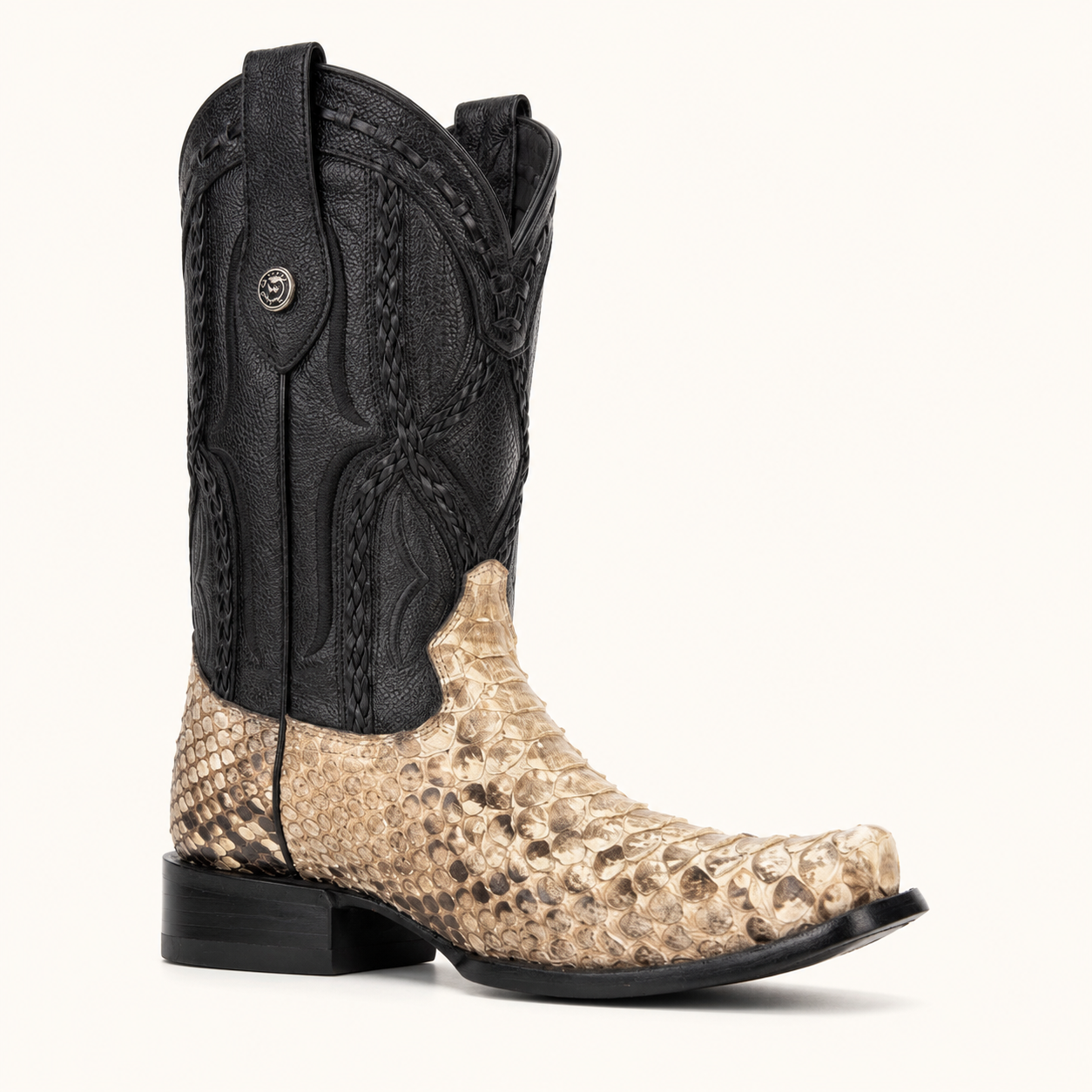 Bota Pitón Natural Hueso Coralillo — Cabrera