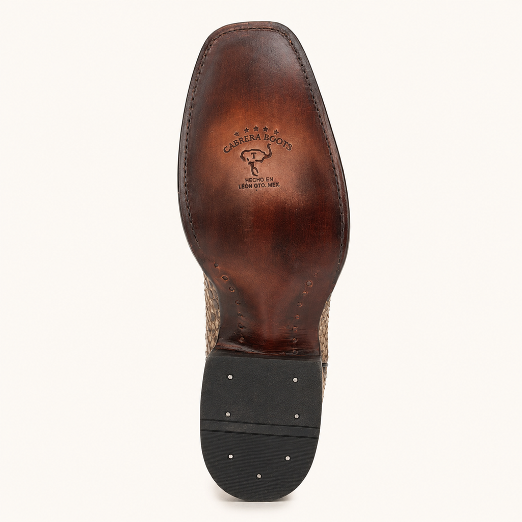 Bota Pitón Natural Hueso Coralillo — Cabrera