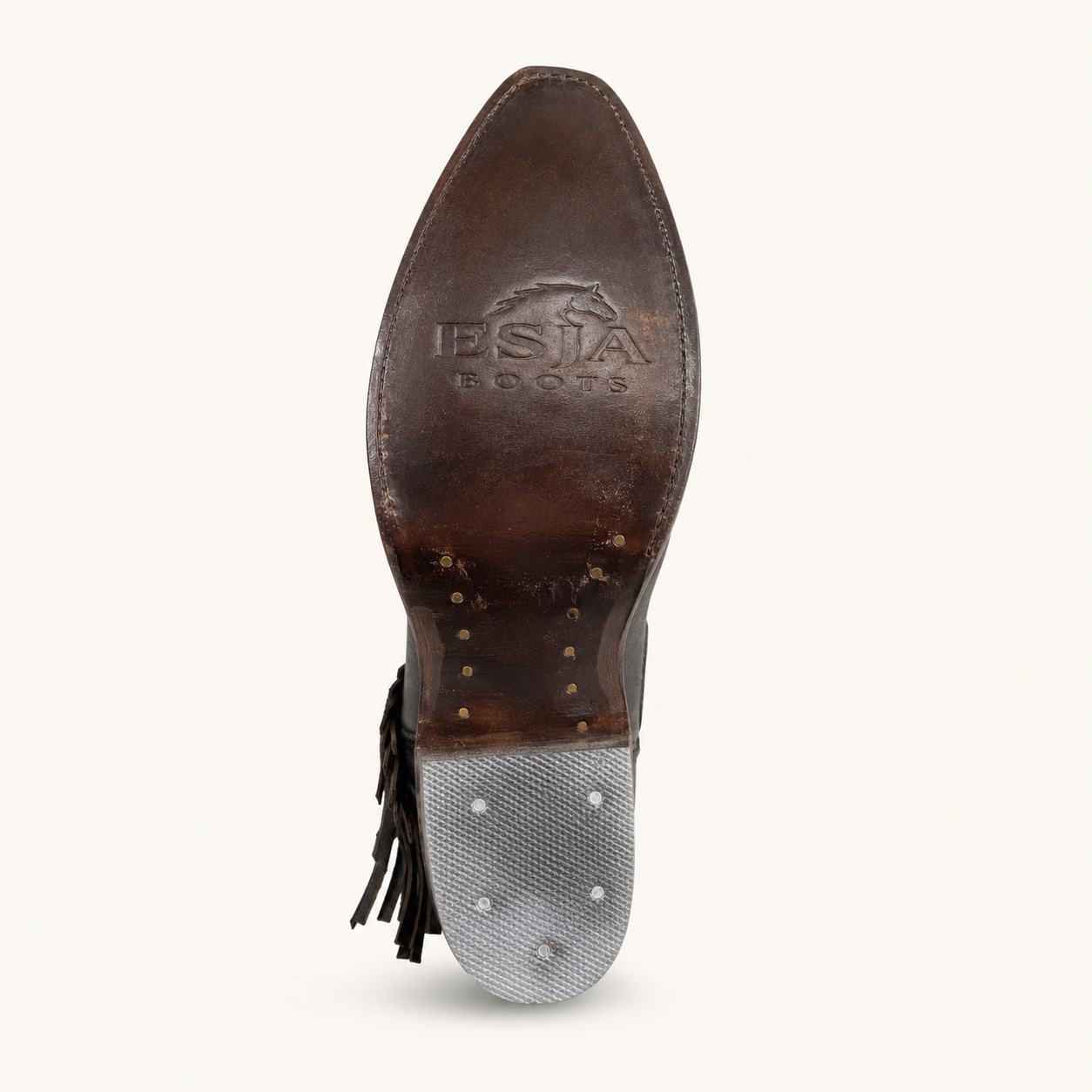 Black Boot with Fringes and Gypsy Embroidery — Esja Boots