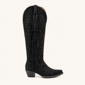 Black Suede Ankle Boots with Rebel Fringes — Outlaw Women