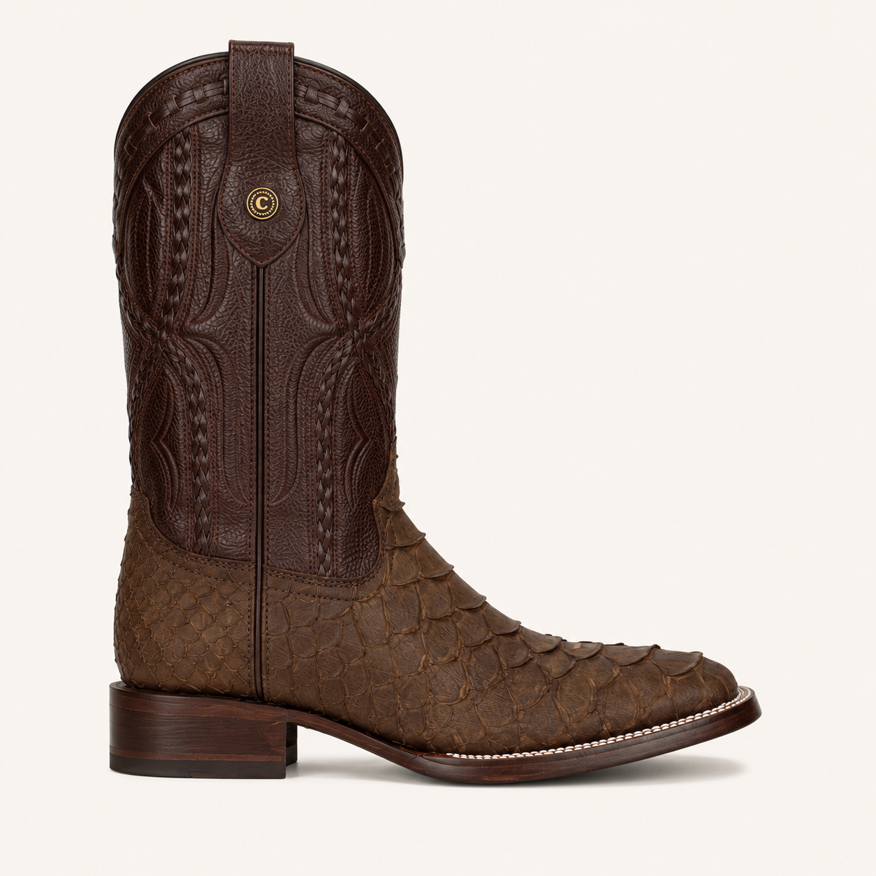 Python Jumbo Coffee Shadow Boot — Cabrera