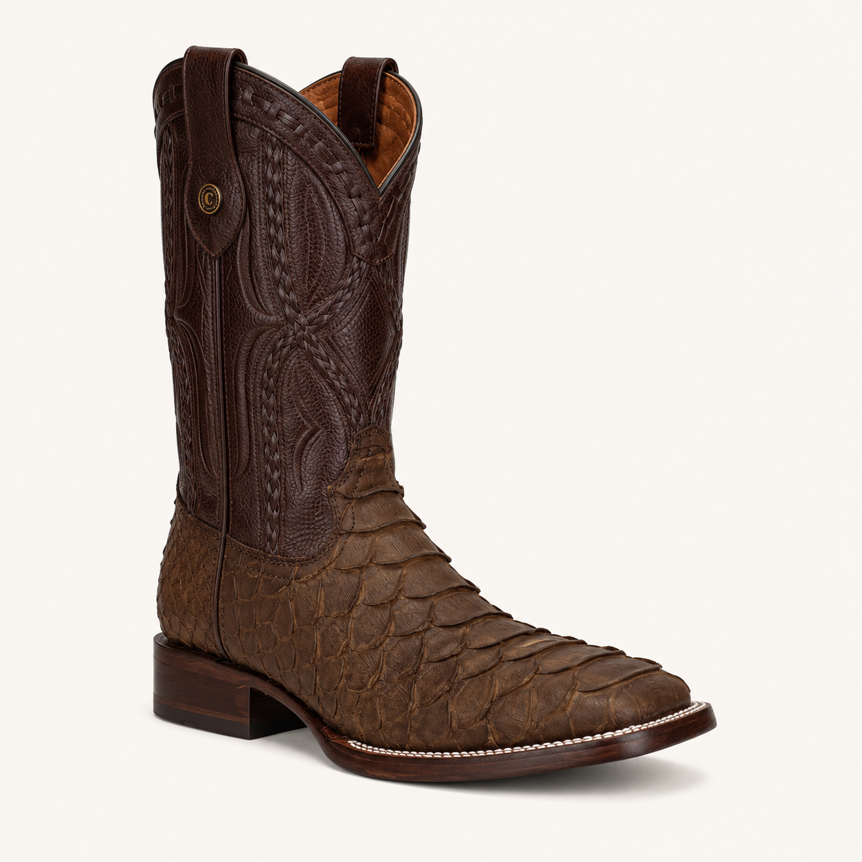 Python Jumbo Coffee Shadow Boot — Cabrera