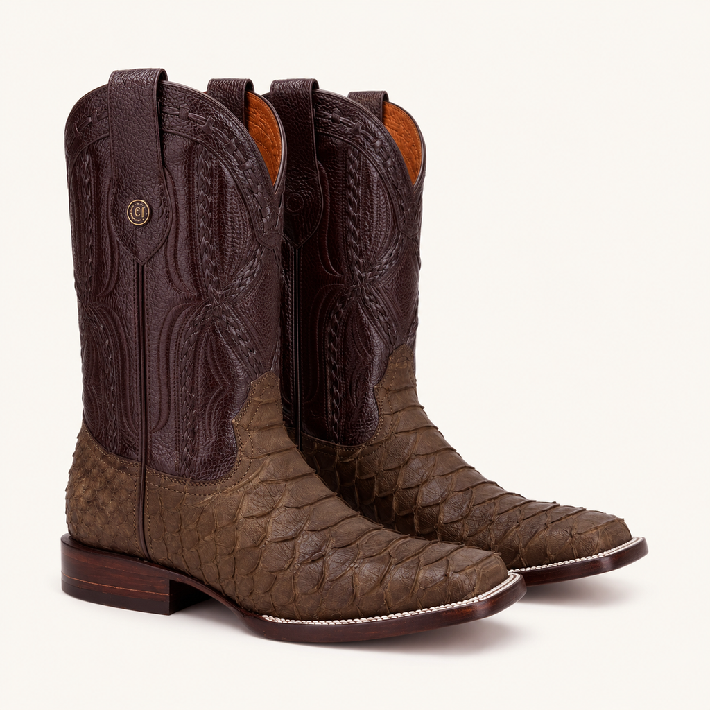 Python Jumbo Coffee Shadow Boot — Cabrera