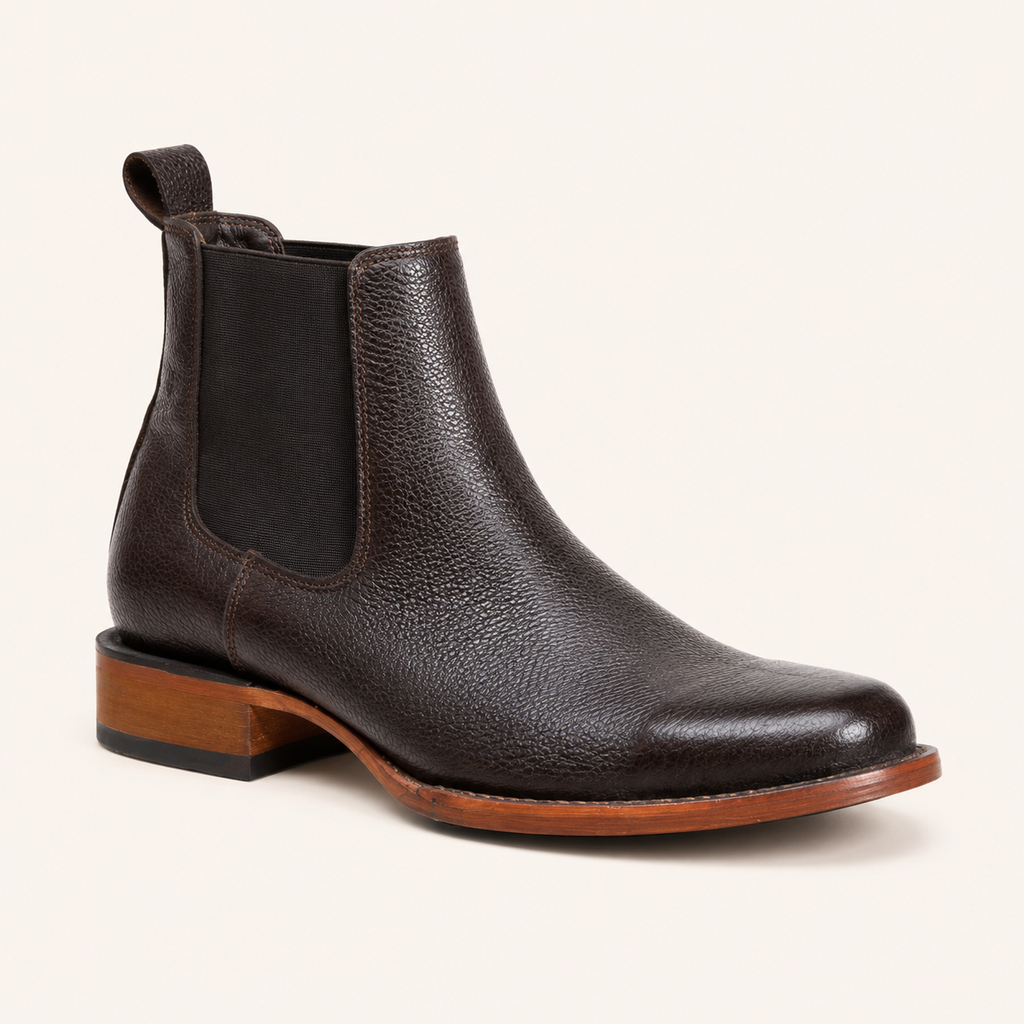Deer Skin Ankle Boots Chocolate Oak — Cruzalta