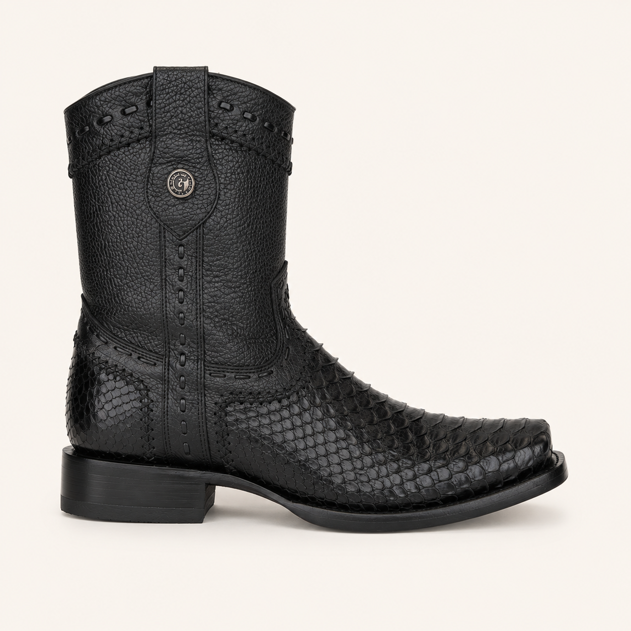 Bota Pitón Negra Nocturno — Cabrera
