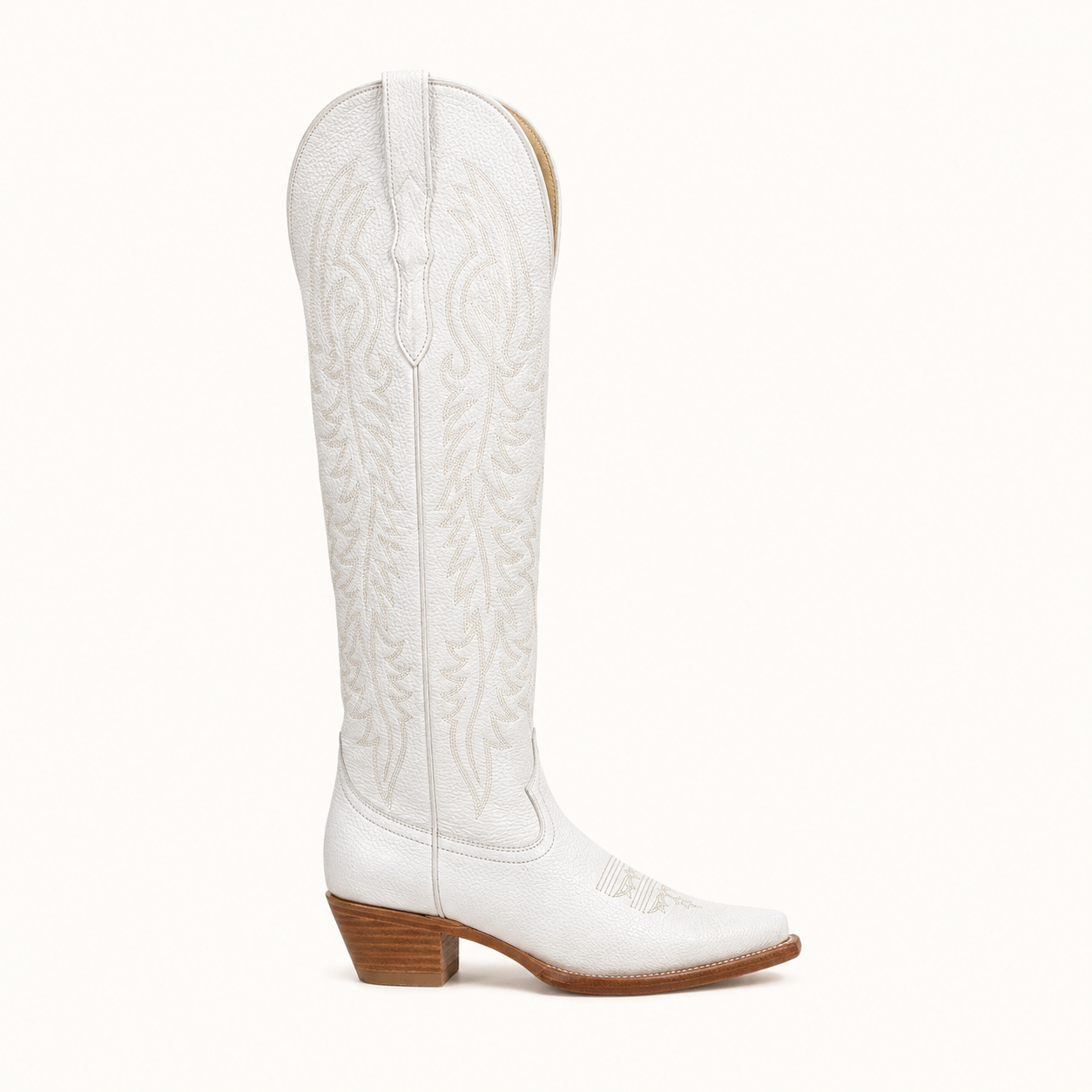 White High Embroidered Paloma Boot — Forajidas