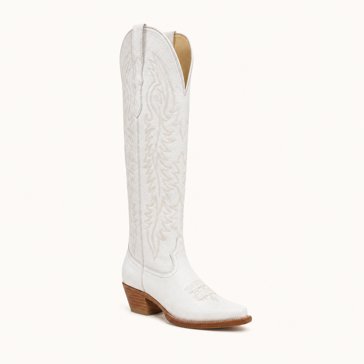 White High Embroidered Paloma Boot — Forajidas