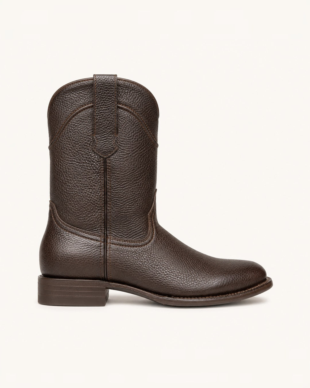 La Nogal in Chocolate Brown Deer-Embossed Leather