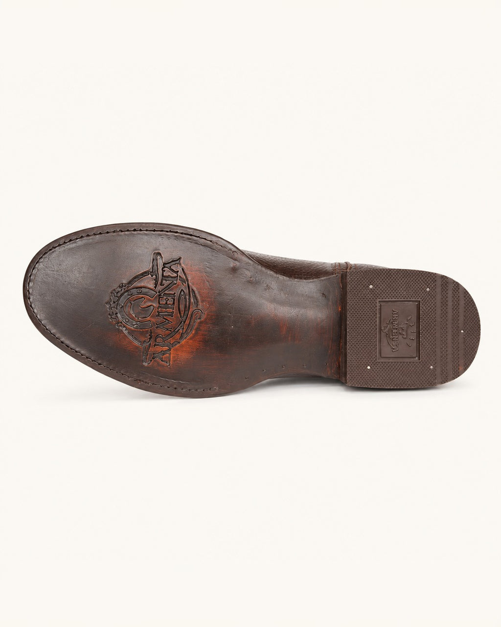 La Nogal in Chocolate Brown Deer-Embossed Leather