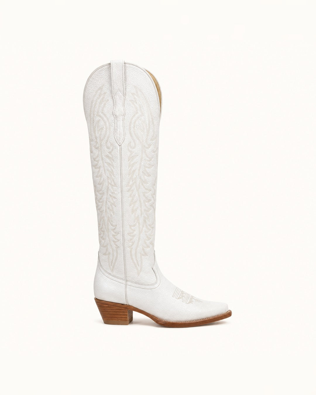 La Paloma Tall White Embroidered Boot