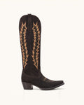 La Rayo Tall Embroidered Brown Boot