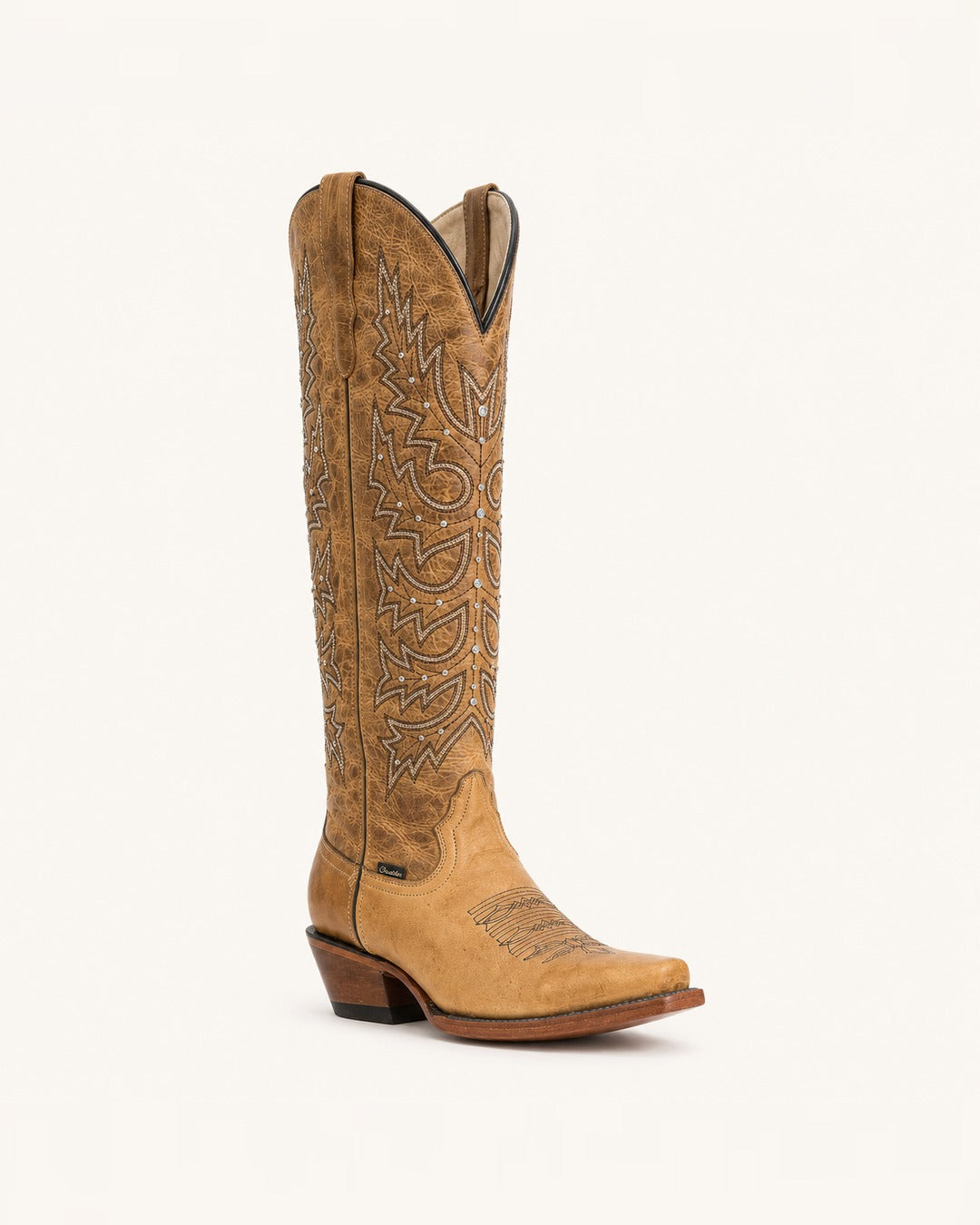 La Camelia Tall Embroidered Camel Boot