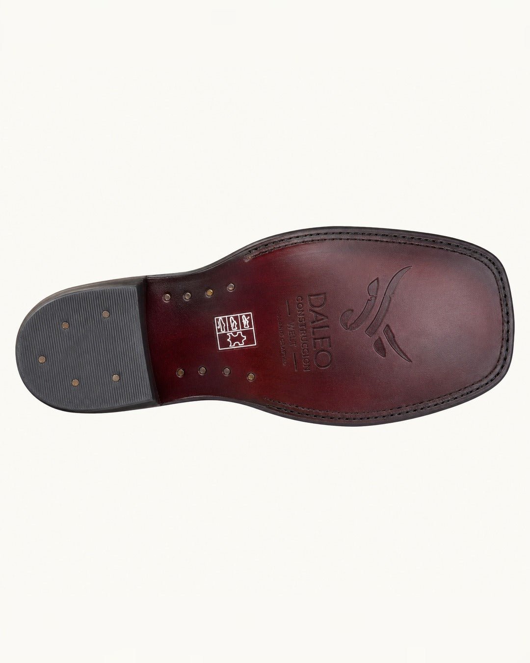 La Caramelo Tall Cognac Boot with Gold Embroidery