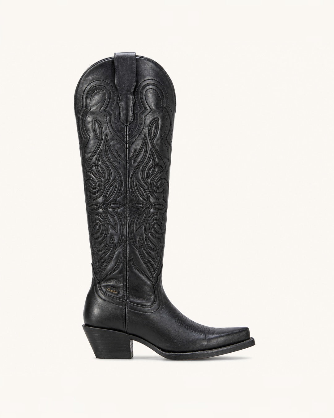 La Catrina Tall Black Boot with Zipper