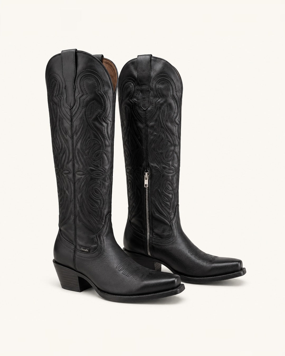 La Catrina Tall Black Boot with Zipper