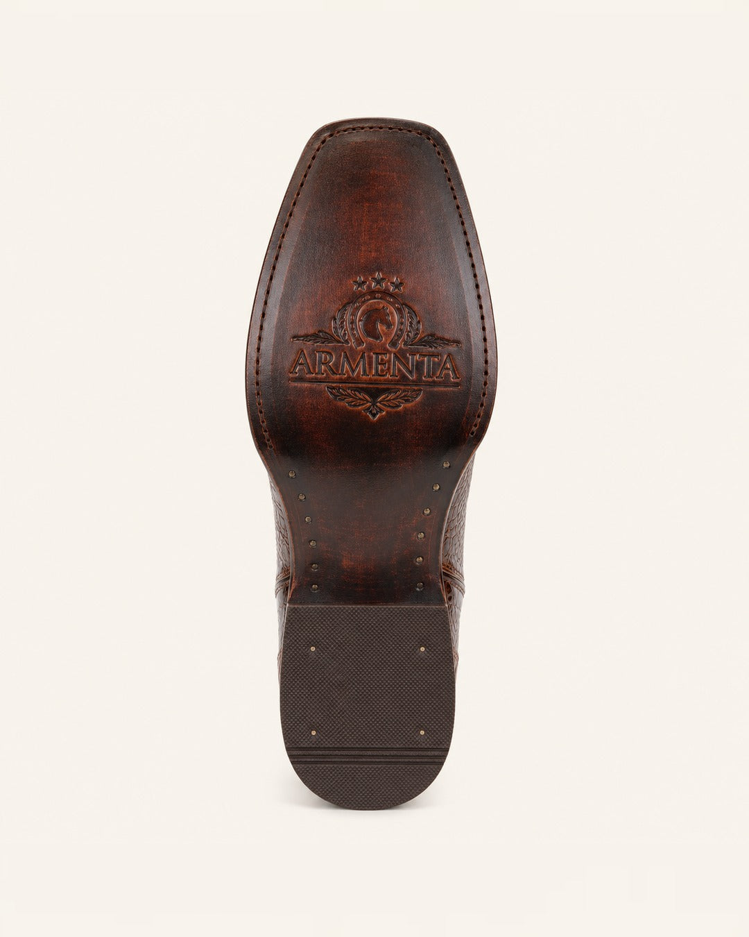 La Canela in Cognac Croc-Embossed Leather