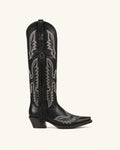 La Gitana Black Boot with Fringe and Embroidery