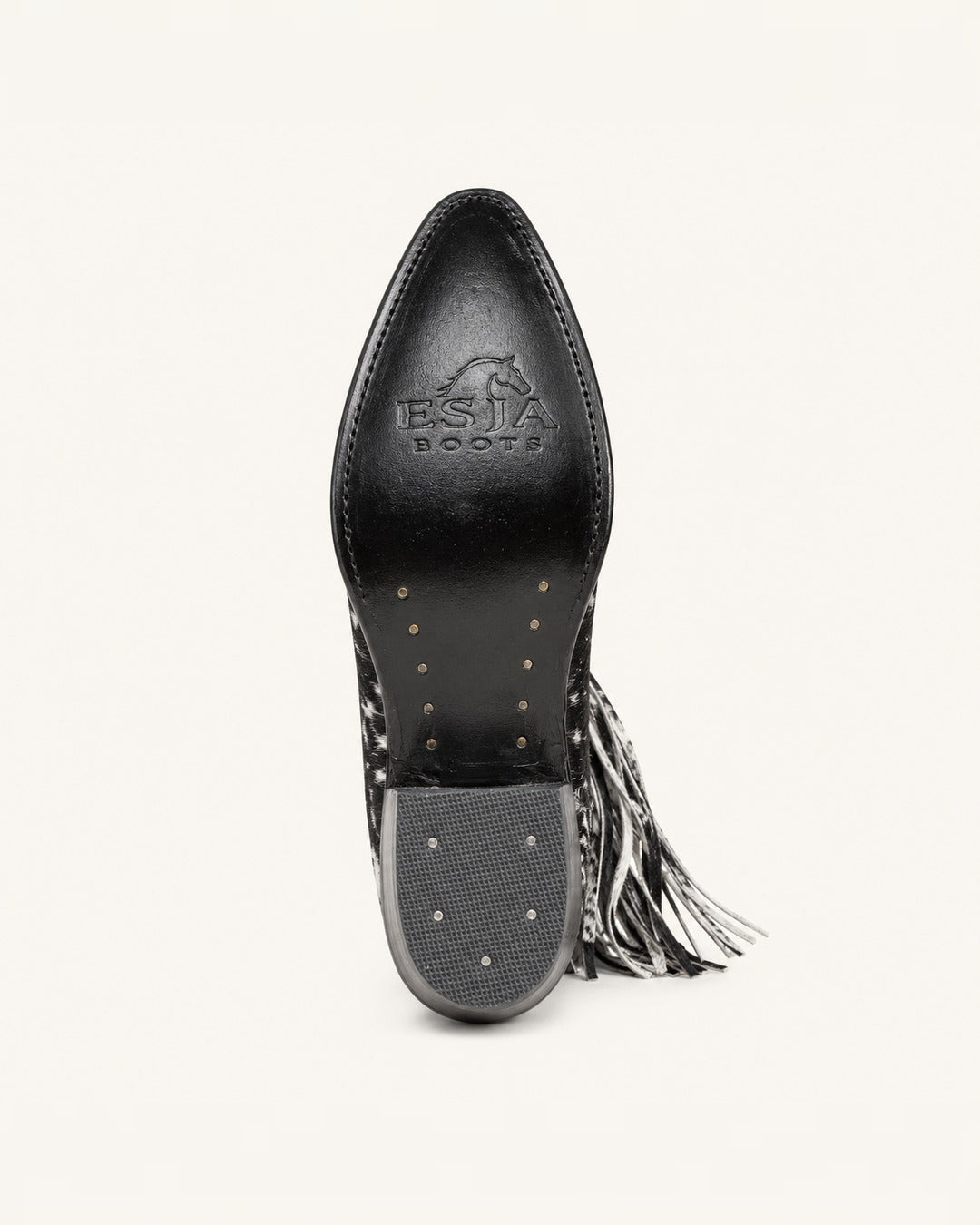 La Fiera Hair-On Cowhide Boot with Fringe