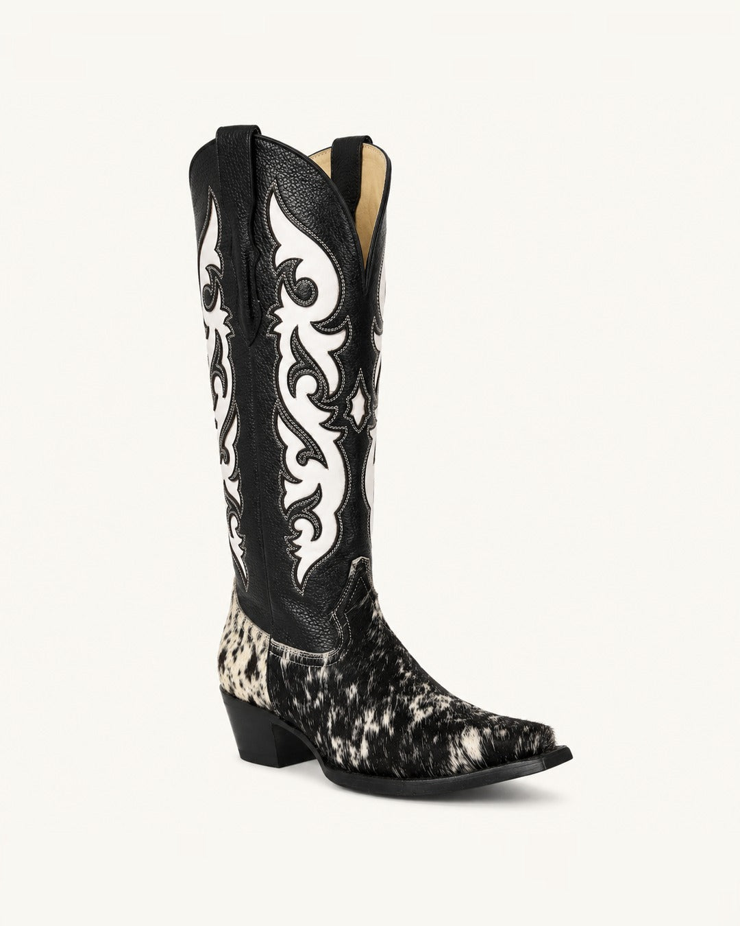 La Pinta in Hair-On Cowhide with White Overlay