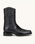 La Carbón in Woven Black Caiman