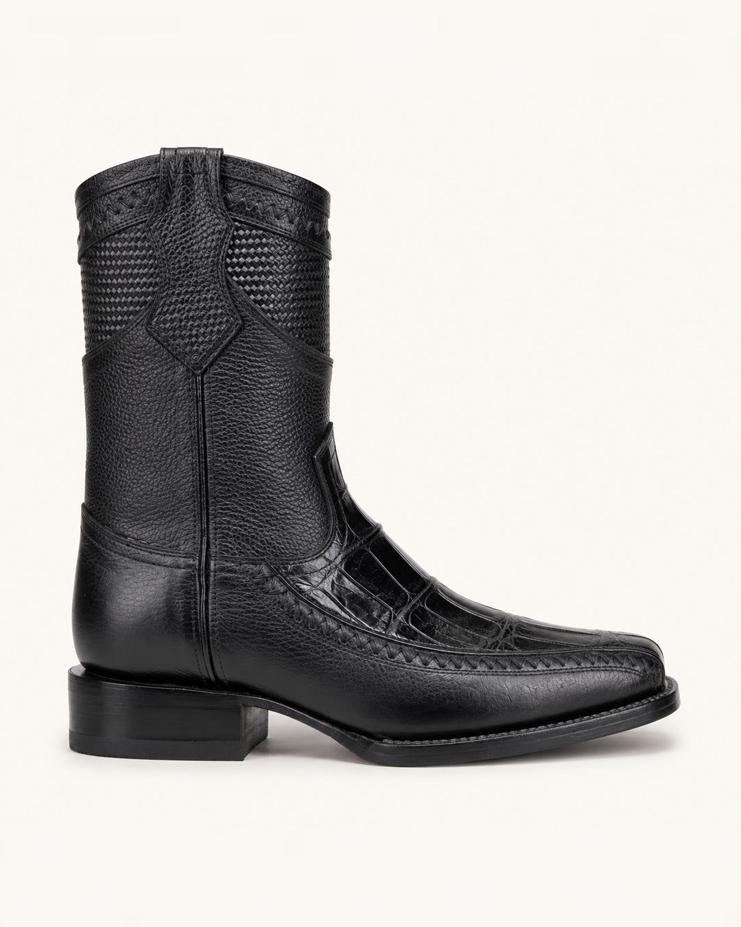 La Carbón in Woven Black Caiman