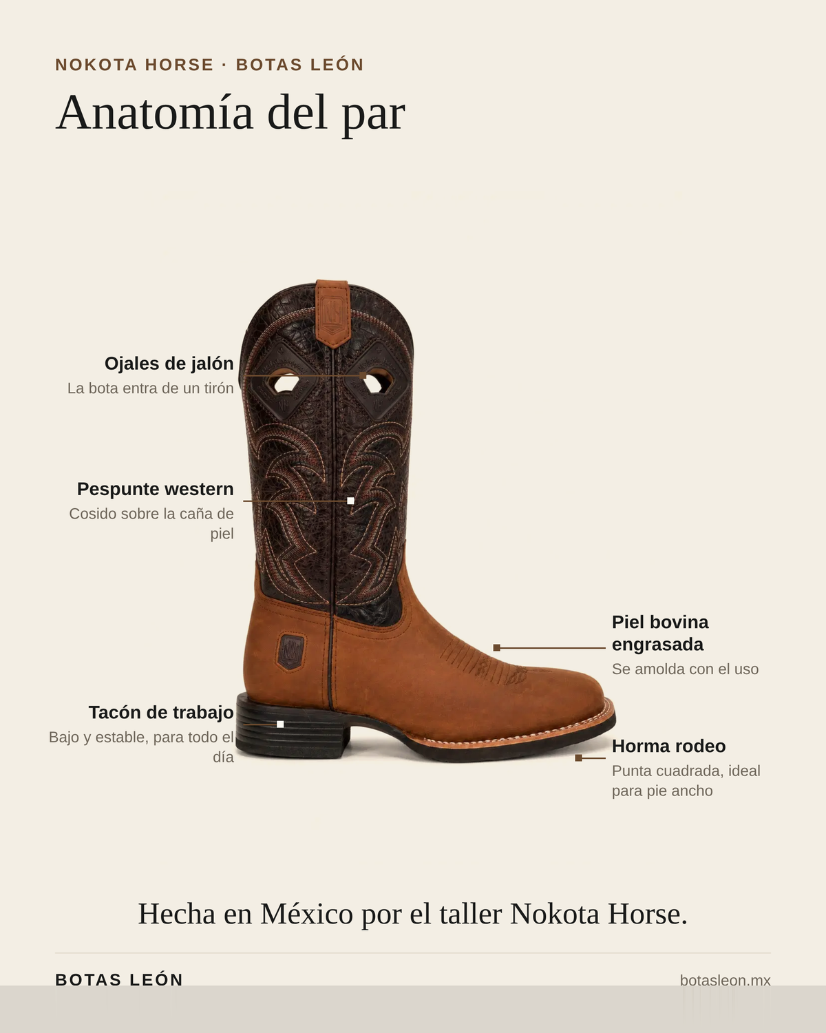 La Herradura in Honey Crazy Horse Cowhide